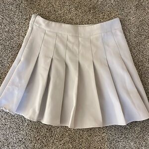 White mini skirt